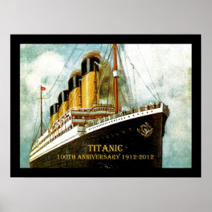 RMS Titanic 100th Jubileum Canvas Poster