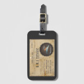 RMS TITANIC BOARDING ADVERTEREN BAGAGELABEL (Voorkant (verticaal))