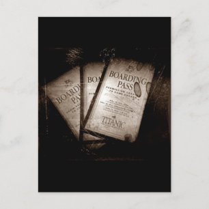 RMS Titanic Boarding Passes Briefkaart