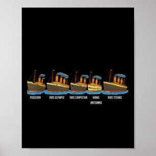 RMS Titanic Britannic Poseidon Carpathia Beroemd S Poster