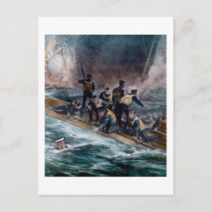 RMS Titanic Crew Escapes Behemoth Sinks Briefkaart
