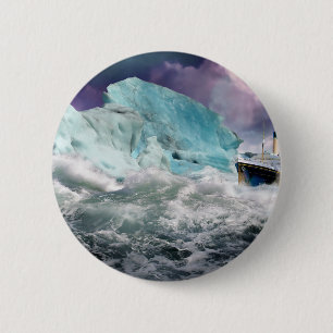 RMS Titanic en Iceberg Painting Ronde Button 5,7 Cm