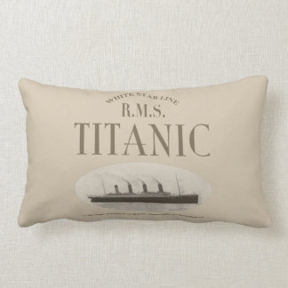 RMS Titanic Ghost Ship Sepia Lumbar Pillow (13x21) Kussen
