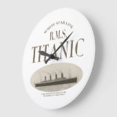 RMS Titanic Ghost Ship Sepia/White Clock Grote Klok (Hoek)