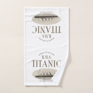 RMS Titanic Ghost Ship Sepia/White Hand Towel Handdoek
