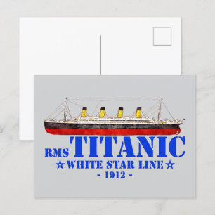RMS Titanic Illustratie - White Star Line 1912 Briefkaart