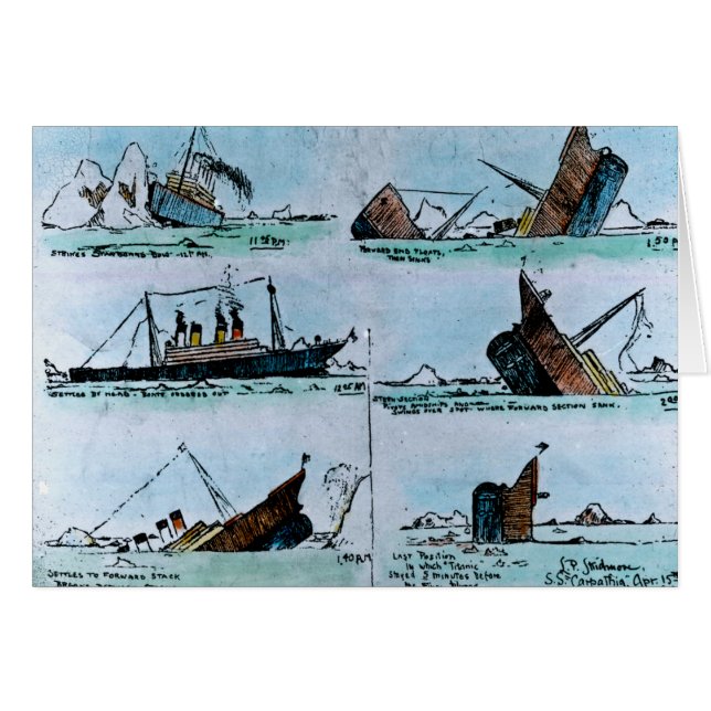 RMS Titanic  Illustration of Sinking (Voorkant Horizontaal)