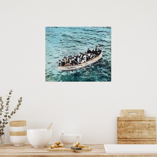 RMS Titanic Lifeboot Handkleur Poster (Keuken)