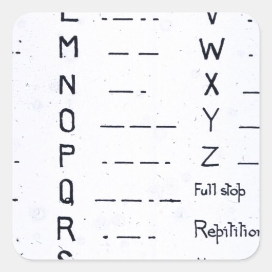 RMS Titanic Morse Code  S.O.S. Vierkante Sticker (Voorkant)