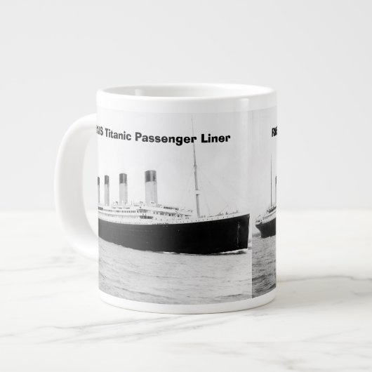 RMS Titanic Passenger Liner Jumbo Mok (Voorkant links)