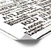 RMS Titanic Passenger Liner Newspapier en Poster (Hoek)