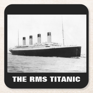 RMS Titanic Passenger Liner Vierkante Kartonnen Onderzetter