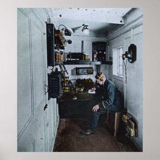 RMS Titanic Radio Operator SOS Poster (Voorkant)