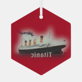 RMS Titanic Red Kerstglas Ornament (Achterkant)