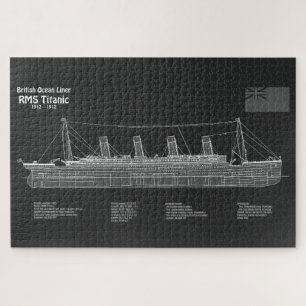 RMS Titanic Ship Blueprint Plans PBD Legpuzzel