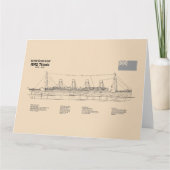 RMS Titanic Ship Blueprint Plans SD Bedankkaart (Voorkant)
