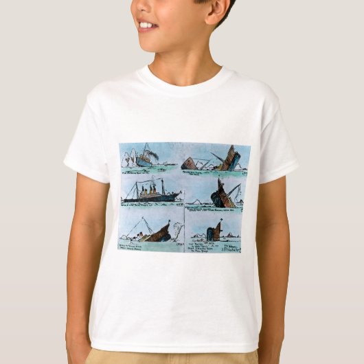 RMS Titanic Sinking Magic Lantern Slide T-shirt (Voorkant)