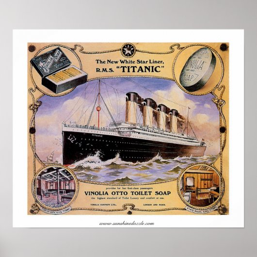 RMS Titanic Soap Ad Poster (Voorkant)