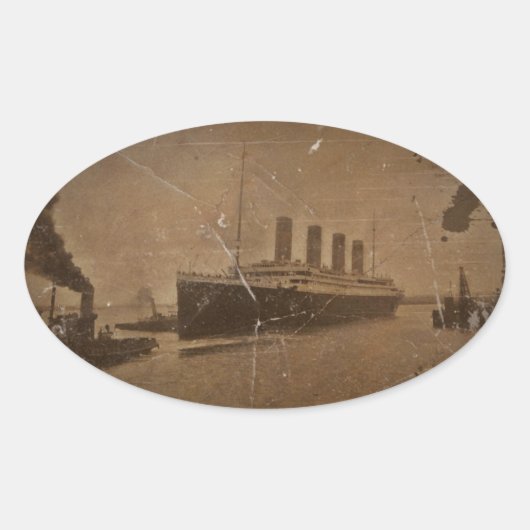 RMS Titanic Southampton Ovale Sticker (Voorkant)