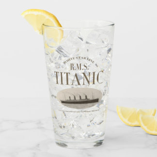 RMS Titanic Spookschip Sepia Glass Cup Glas
