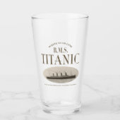 RMS Titanic Spookschip Sepia Glass Cup Glas (Voorkant)