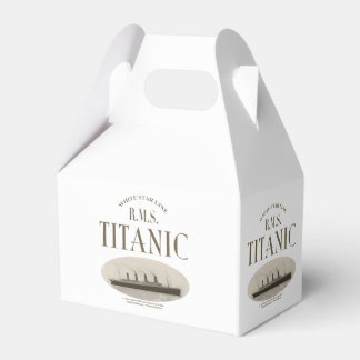 RMS Titanic Spookschip Sepia Witte Gable Favor Box Bedankdoosjes
