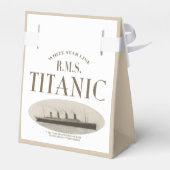 RMS Titanic Spookschip Sepia Witte Tent Favor Box Bedankdoosjes (Achterkant)