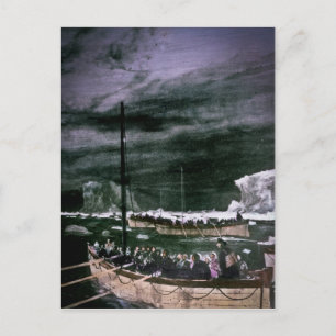 RMS Titanic Survivors in the Lifeships  Briefkaart