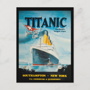 RMS Titanic Travel Ad Briefkaart