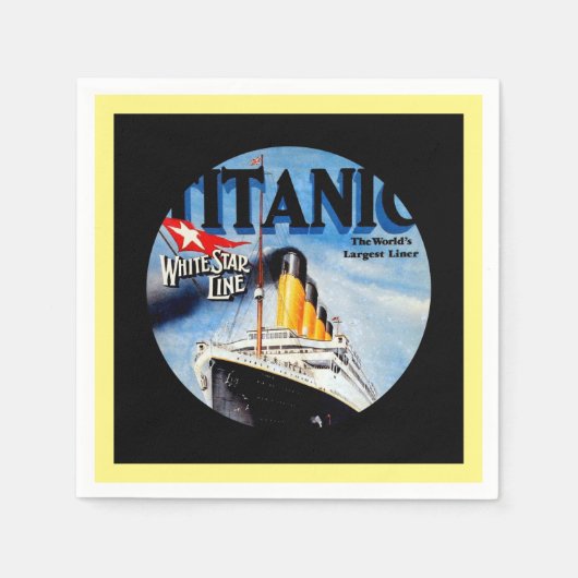 RMS Titanic Travel Ad Servetten (Voorkant)