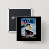 RMS Titanic Travel Ad Vierkante Button 5,1 Cm (Voorkant /achterkant)
