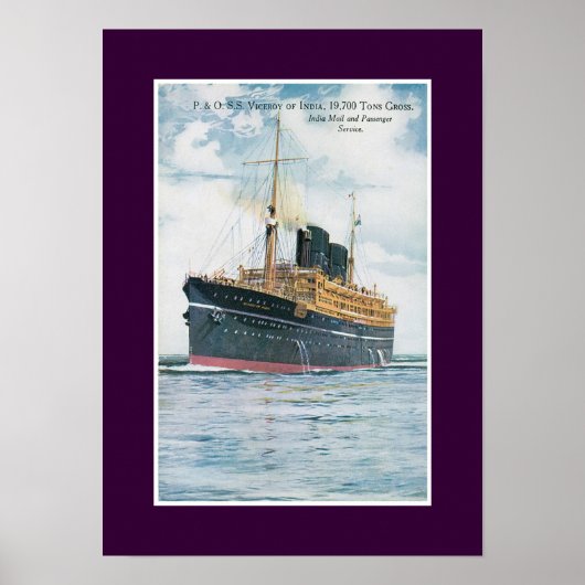 RMS Viceroy of India Poster (Voorkant)