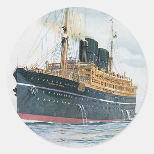 RMS Viceroy of India Ronde Sticker (Voorkant)