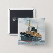 RMS Viceroy of India Vierkante Button 5,1 Cm (Voorkant /achterkant)