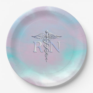 RN Caduceus Medical Moeder Pearl Decor Papieren Bordje