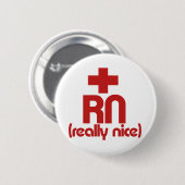 RN echt Nice zurse Afstuderen Ronde Button 5,7 Cm (Voorkant /achterkant)