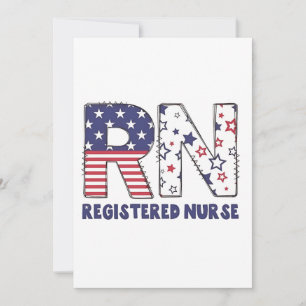 RN Geregistreerde Verpleegkundige 4 Juli Subtle Am Bedankkaart