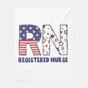 RN Geregistreerde Verpleegkundige 4 Juli Subtle Am Fleece Deken