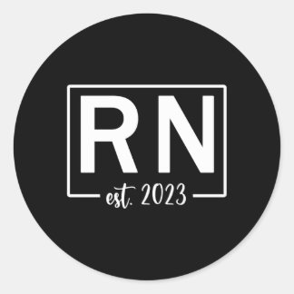 RN Geregistreerde Verpleegkundige EST 2023 Nieuwe  Ronde Sticker