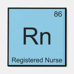 Rn - Geregistreerde Verpleegster Chemie Element Sy Magneet