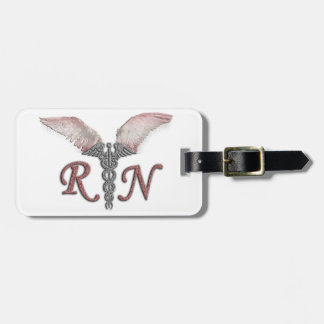 RN geregistreerde verpleegster met Angel Wings Bagagelabel