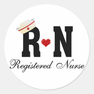RN geregistreerde verpleegster Ronde Sticker