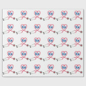 RN Heart Stethoscoop Cadeaupapier (Vlak)