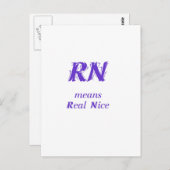 RN in het paars Briefkaart (Voorkant / Achterkant)