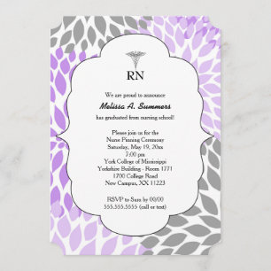 RN Infirmière cérémonie d'épinglage invitations la