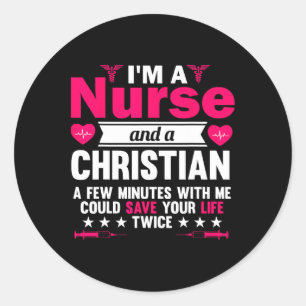 Rn Lvn Cna Nurse Afstudeerder Christelijk Cool Nur Ronde Sticker