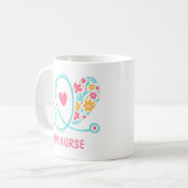 RN Nurse Cadeau Café Mug (Devant gauche)