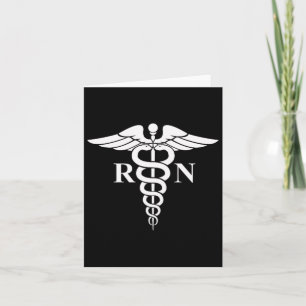 Rn Nurse Caduceus Medical Symbool Verpleegend Logo Kaart
