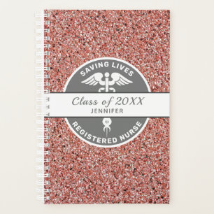 RN Nurse Graduation Médicale Pink Nom de la Parti