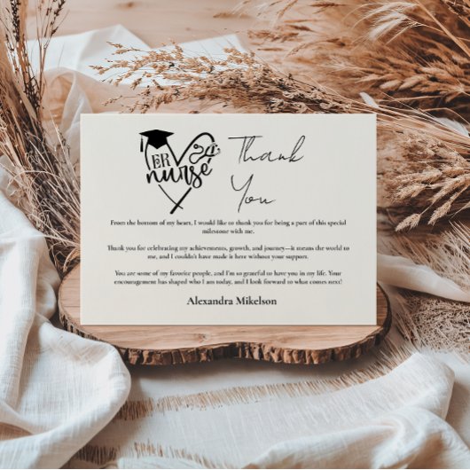 RN Nurse Graduation Party Bedankkaart